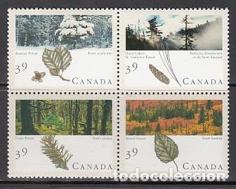 Selos: Canada - Correo 1990 Yvert 1153/6 ** Mnh Flora
