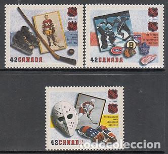Selos: Canada - Correo 1992 Yvert 1280/2 ** Mnh Deportes. Hockey