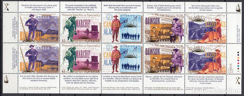 Selos: Canada - Correo 1996 Yvert 1463/7 mini pliego ** Mnh