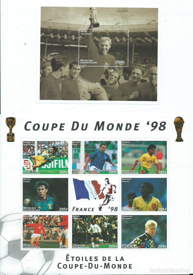 Selos: Centroafrica - Correo Yvert 1367/74+H.151 ** Mnh Deportes f&uacute;tbol