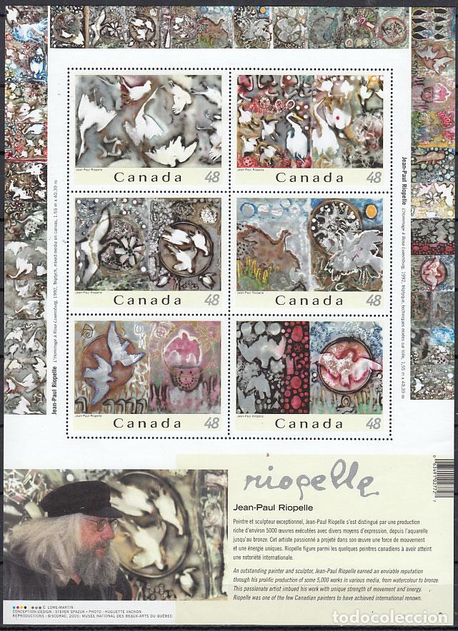 Selos: Canada - Correo 2003 Yvert 2030/5 ** Mnh Pintura