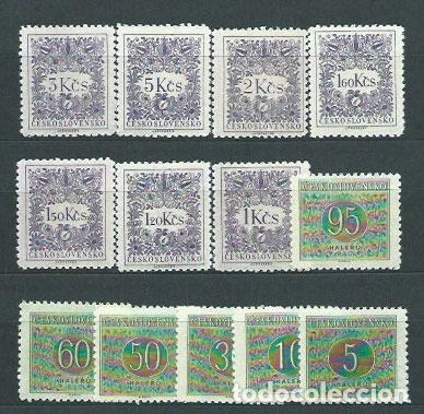 Selos: Checoslovaquia - Tasas Yvert 79/91 ** Mnh