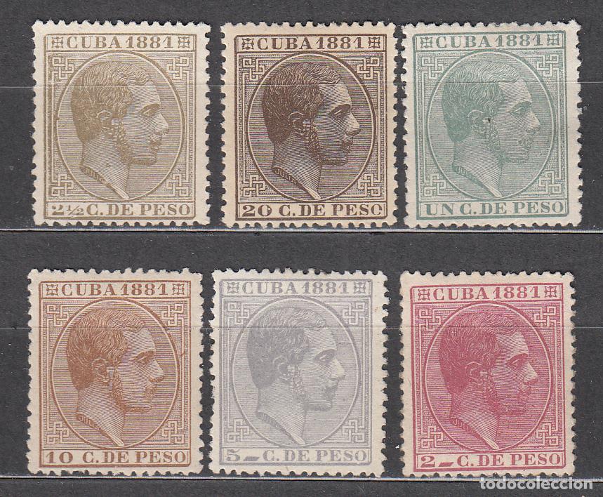 Selos: Cuba Correo 1881 Edifil 62/67 */(*) Mh /Mng Bonita
