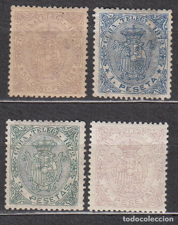Selos: Cuba Telegrafos 1872 Edifil 21/24 * Mh