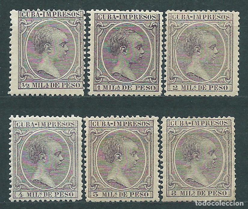 Timbres: Cuba Sueltos 1891 Edifil 118/23 * Mh