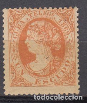 Francobolli: Cuba Sueltos Telegrafos Edifil 6 * Mh Manchas del Tiempo