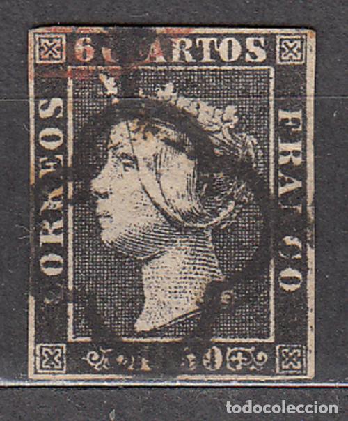 Stamps: Espa&ntilde;a Cl&aacute;sicos 1850 Edifil 1A Usado Matasellos Ara&ntilde;a Negra