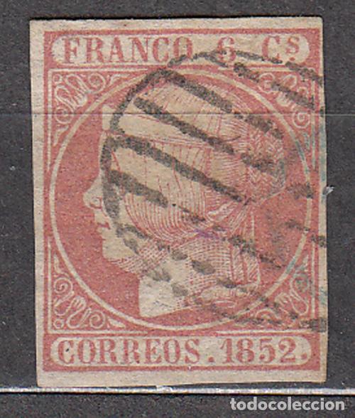 Stamps: Espa&ntilde;a Cl&aacute;sicos 1852 Edifil 12a Usado rosa oscuro