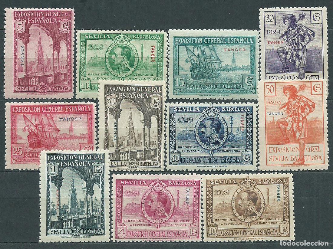 Briefmarken: Tanger Correo 1929 Edifil 37/47 ** Mnh