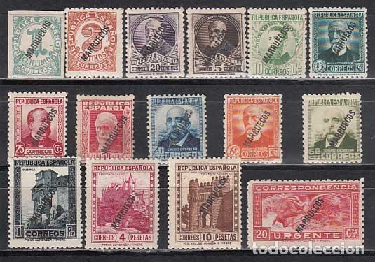 Briefmarken: Tanger Correo 1933 Edifil 70/84 * Mh