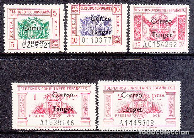 Briefmarken: Tanger Correo 1938 Edifil 142/6 * Mh
