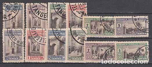 Briefmarken: Tanger Beneficencia 1946 Edifil 35/40 + 41/6 usado