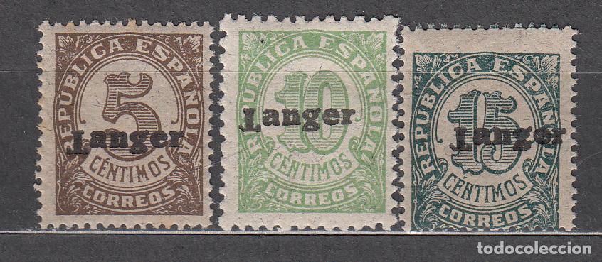 Sellos: Tanger Variedades 1939 Edifil 114hea/16hea * Mh T de Tanger Invertida