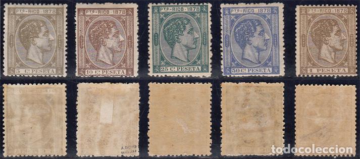 Sellos: Puerto Rico Correo 1878 Edifil 18/22 * Mh