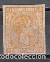 Stamps: Puerto Rico Sueltos Telegrafos 1876 Edifil 12s * Mh