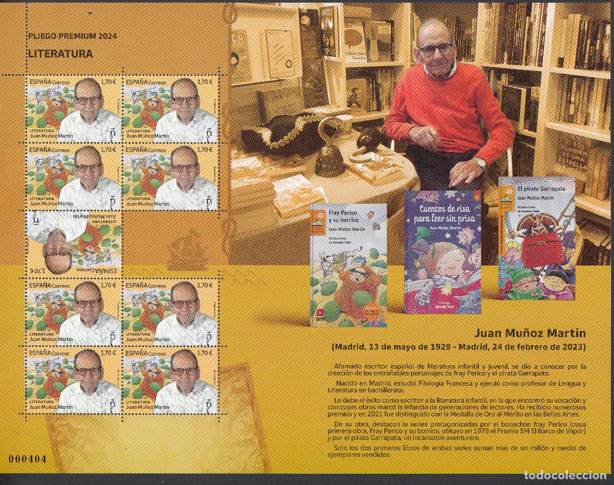 Stamps: Espa&ntilde;a II Centenario Correo 2024 Edifil 5726 (Premium 147 ) Juan Mu&ntilde;oz Martin
