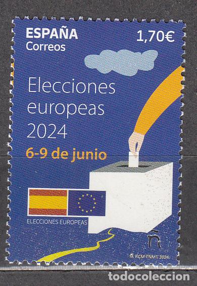 Stamps: Espa&ntilde;a II Centenario Correo 2024 Edifil 5729 ** Mnh Elecciones Parlamento Euro