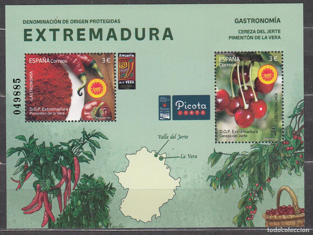 Stamps: Espa&ntilde;a II Centenario Correo 2024 Edifil 5732 ** Mnh Protegidas Extremadura
