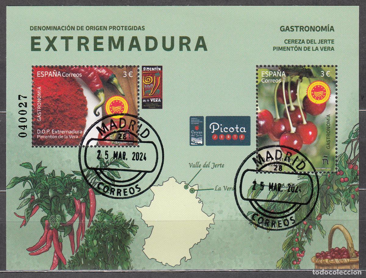 Stamps: Espa&ntilde;a II Centenario Correo 2024 Edifil 5732 usado Protegidas Extremadura