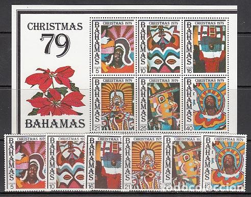 Stamps: Bahamas - Correo 1979 Yvert 446/51+Hb 29 ** Mnh Navidad