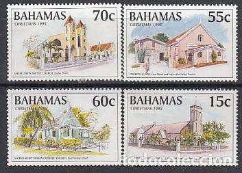 Stamps: Bahamas - Correo 1995 Yvert 868/71 ** Mnh Navidad iglesias