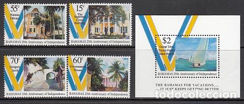 Stamps: Bahamas - Correo 1998 Yvert 947/50+Hb 88 ** Mnh 25 aniversario de la independenc