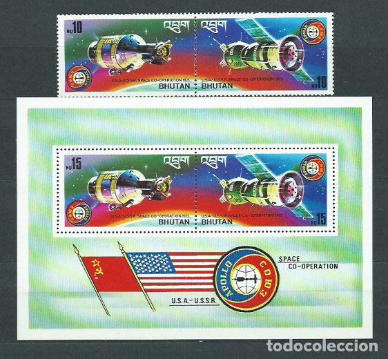 Stamps: Bhutan - Correo Yvert 455/6+Hb 64 ** Mnh Astro