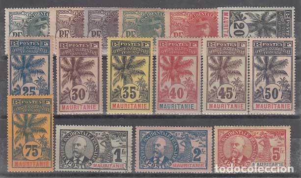 Stamps: Mauritania - Correo Yvert 1/16 */usado Mh/used n&ordm; 6 sin goma y n&ordm; 14 usado