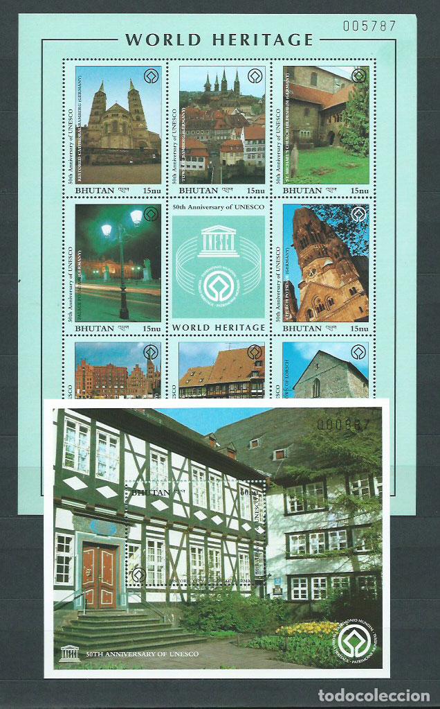 Stamps: Bhutan - Correo Yvert 1201/8+Hb 356 ** Mnh