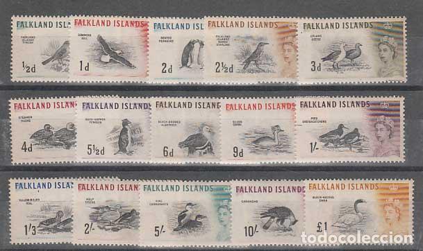 Stamps: Falkland - Correo Yvert 122/36 ** Mnh Fauna. Aves