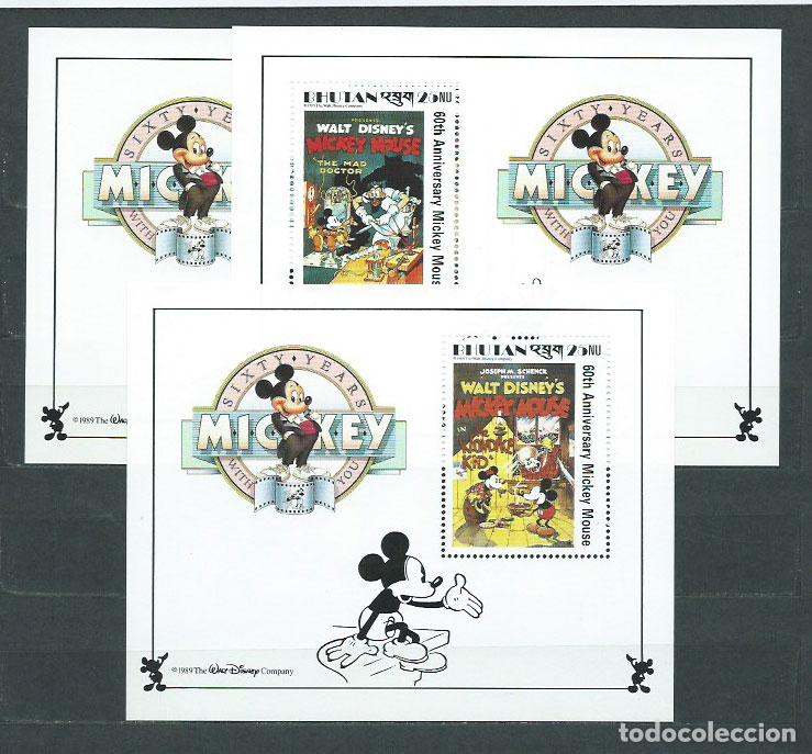 Stamps: Bhutan - Hojas Yvert 181/3 ** Mnh Walt Disney