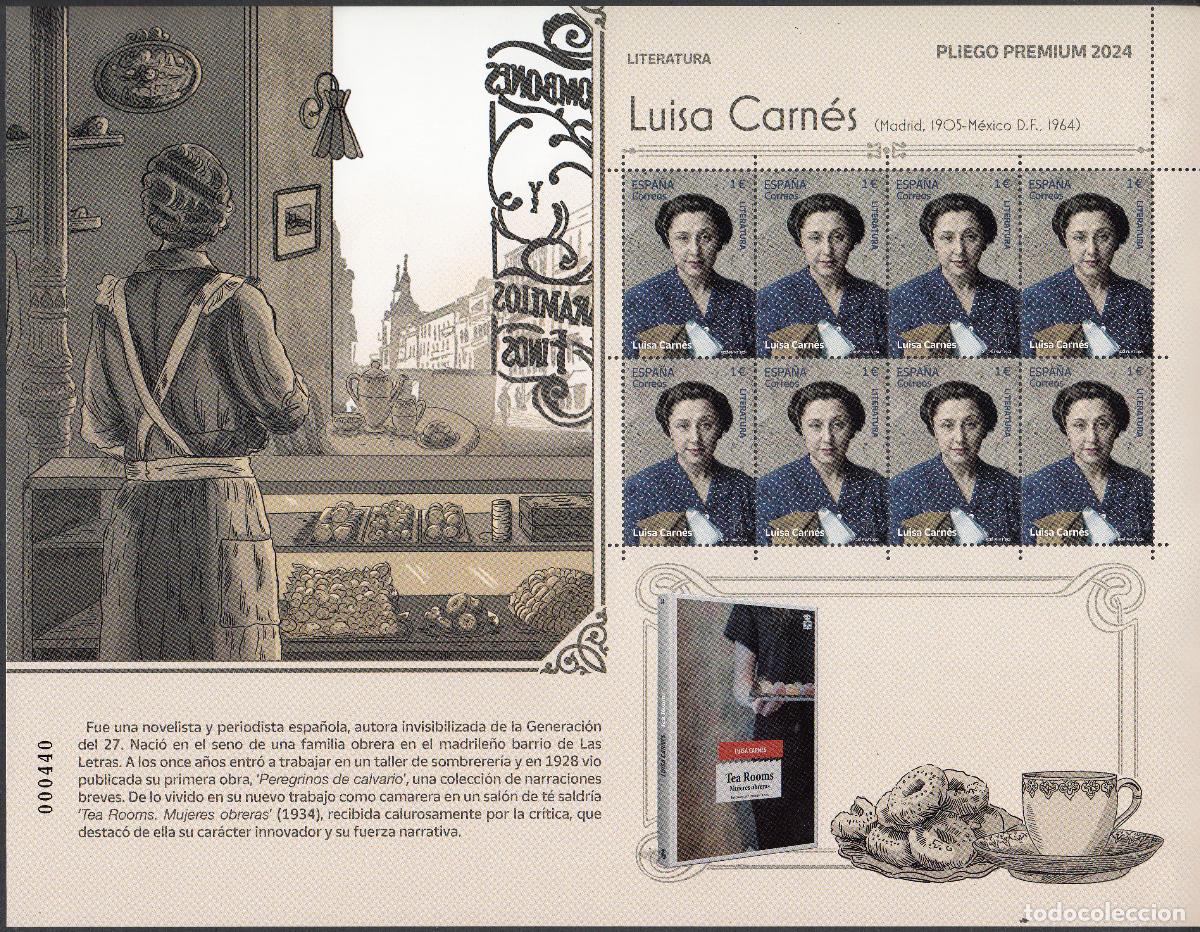 Stamps: Espa&ntilde;a II Centenario Correo 2024 Edifil 5753 (PREMIUM 153 ) Luisa Carnes ** Mnh