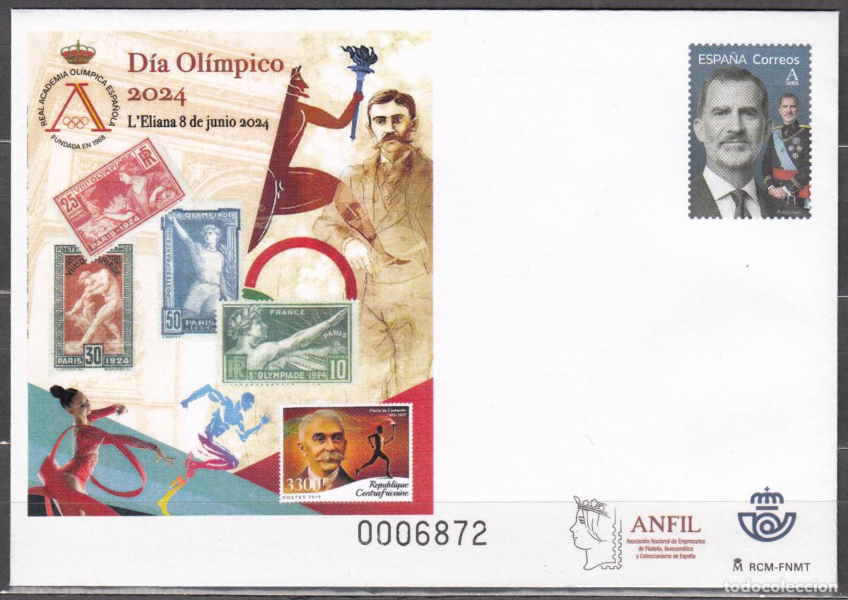 Stamps: Espa&ntilde;a II Centenario Sobres enteros postales 2023 Edifil 161 ** Mnh Dia Olimpic