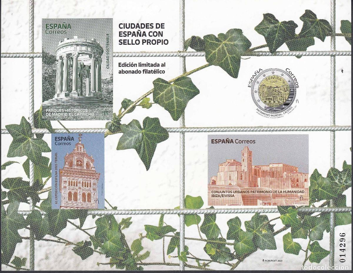 Stamps: Espa&ntilde;a II Centenario Prueba Especial Ciudades de Espa&ntilde;a con sello propio ** Mn