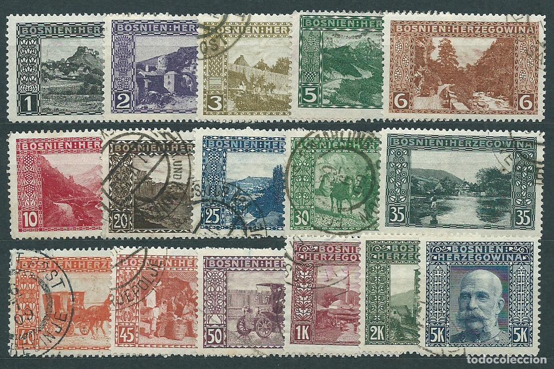 Selos: Bosnia - Correo 1906 Yvert 29/44 usado