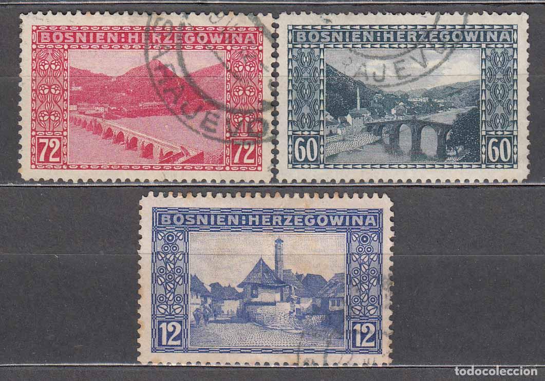Selos: Bosnia - Correo 1912 Yvert 61/3 usado