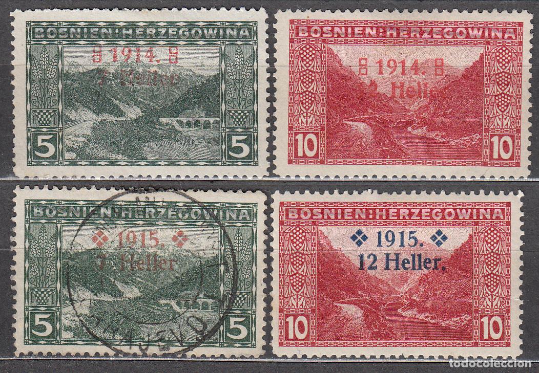 Selos: Bosnia Correo 1914-15 Yvert 85/88 (*)/usado Mng /usado