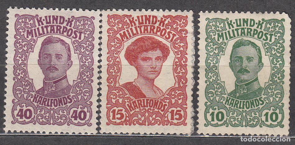 Selos: Bosnia Correo 1918 Yvert 138/40 * Mh