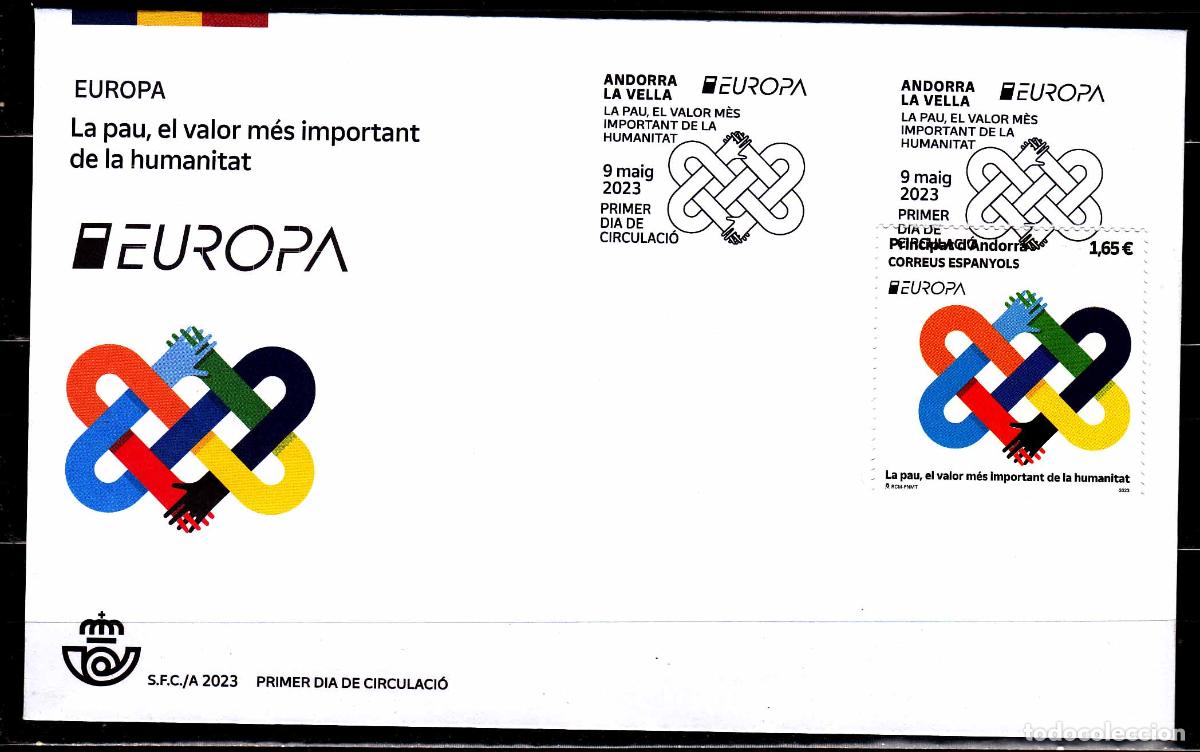 Briefmarken: Andorra Espa&ntilde;ola Sobres 1&ordm; D&iacute;a 2023 Edifil 542 Europa