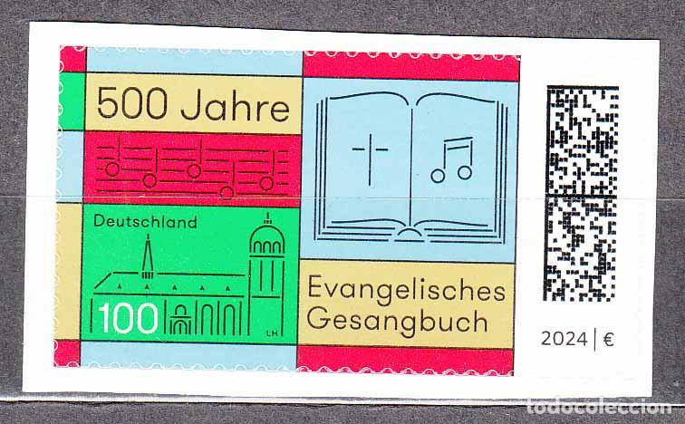 Timbres: Alemania Federal Correo 2024 Yvert 3587 ** Mnh Evangelio Adhesivo de Carnet