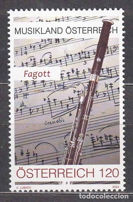 Timbres: Austria Correo 2024 Yvert 3646 ** Mnh M&uacute;sica