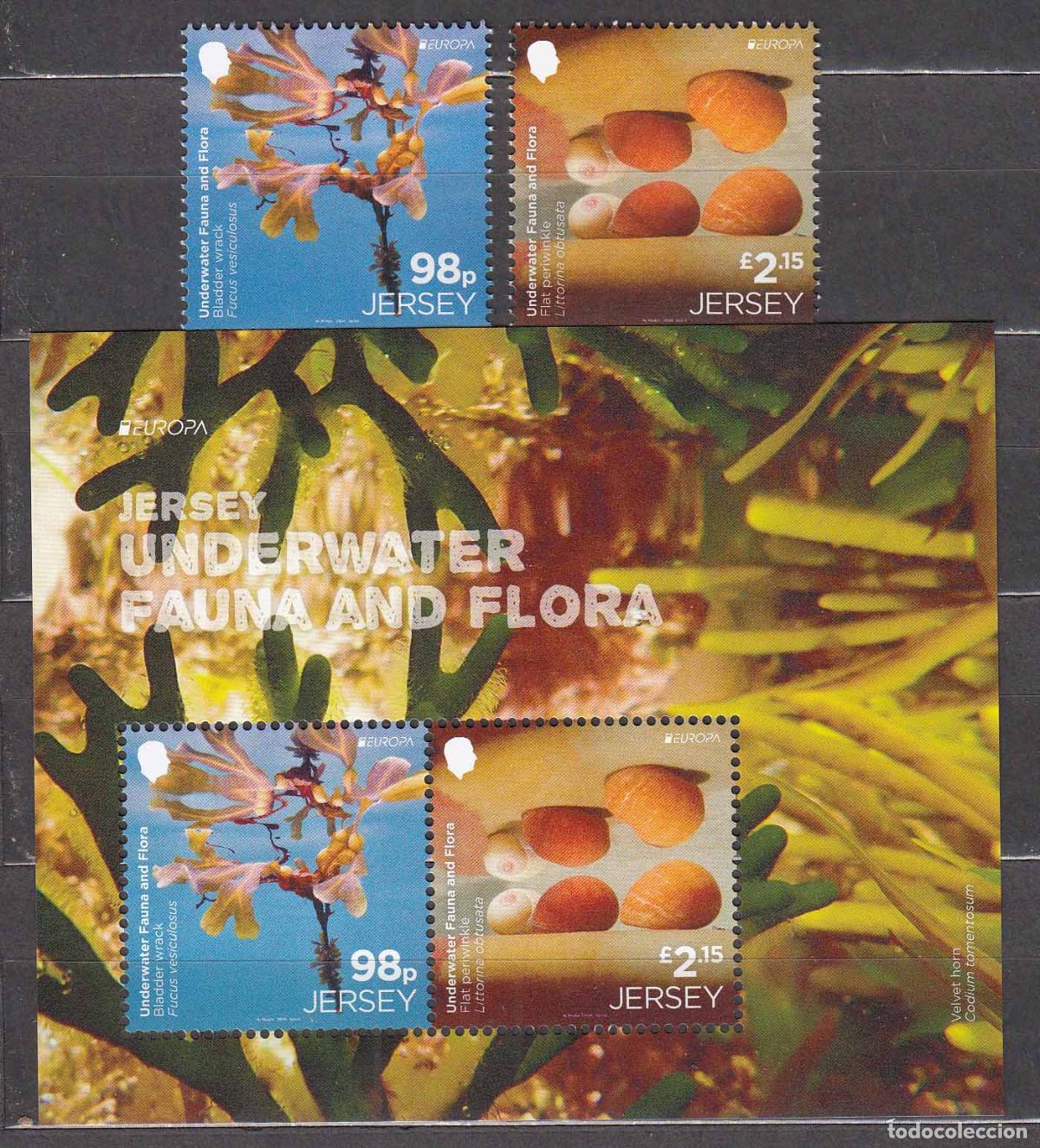 Sellos: Jersey Correo 2024 Yvert 2813/14+Hoja ** Mnh Europa Fauna y Flora