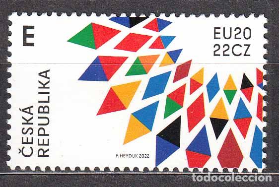 Sellos: Chequia - Correo 2022 Yvert 1014 ** Mnh Consejo de la Union Europea