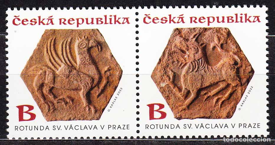 Sellos: Chequia - Correo 2022 Yvert 1022/23 ** Mnh Arquitectura