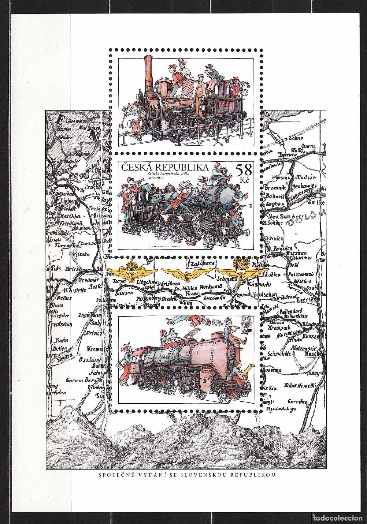 Sellos: Chequia - Hojas Yvert 92 ** Mnh Trenes