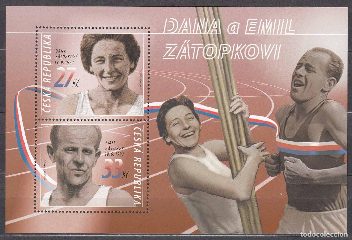 Sellos: Chequia - Hojas Yvert 93 ** Mnh Atletas - Deportes