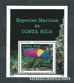 Sellos: Costa Rica - Hojas Yvert 14 ** Mnh Fauna peces