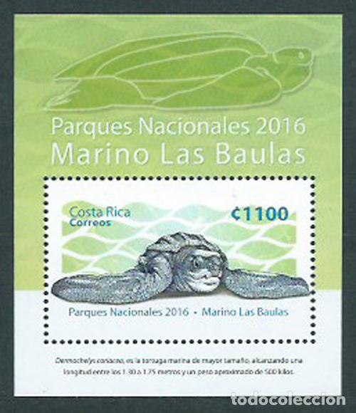 Sellos: Costa Rica - Hojas Yvert 50 ** Mnh Parques Nacionales las Baulas