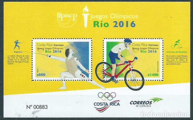 Sellos: Costa Rica - Hojas Yvert 48 ** Mnh Upaep 2016 Olimpidas Rio