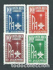 Briefmarken: Costa Rica - Correo 1971 Yvert 305/8 ** Mnh Navidad